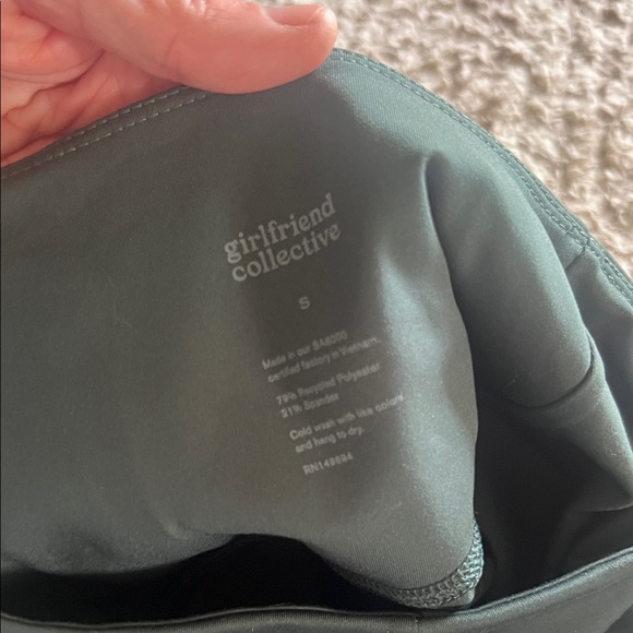 Girlfriend Collective Dark Green High-Waisted Leggings - Picture 4 of 5